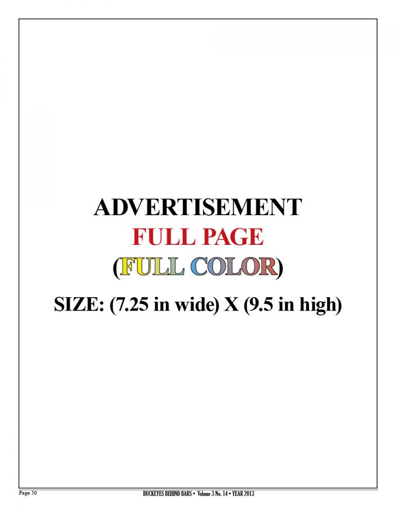 FULL PAGE AD - FULL COLOR